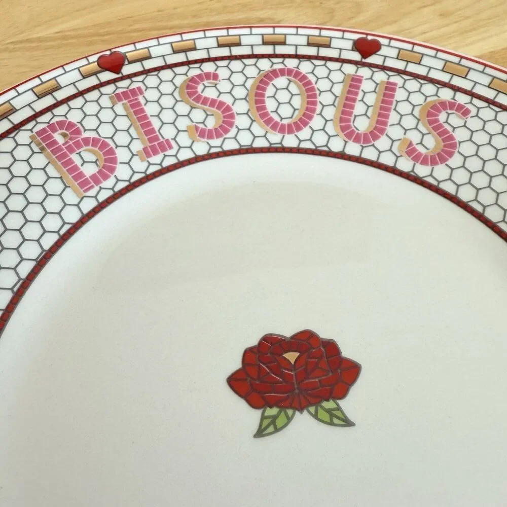 Anthropologie Bistro Tile Valentine Dessert Plate 8